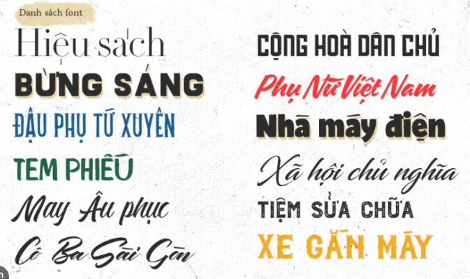 font chữ Sài Gòn xưa đẹp nhất,